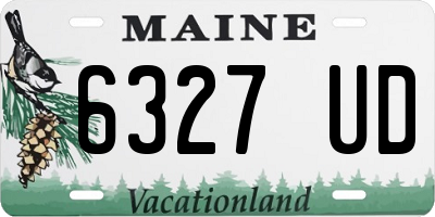 ME license plate 6327UD