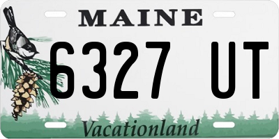 ME license plate 6327UT