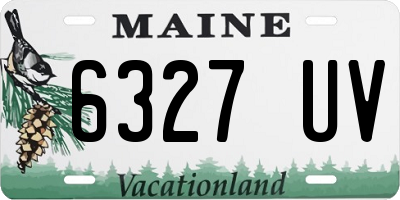 ME license plate 6327UV