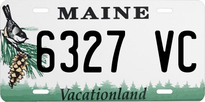 ME license plate 6327VC