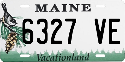 ME license plate 6327VE