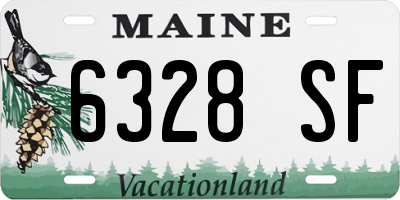 ME license plate 6328SF