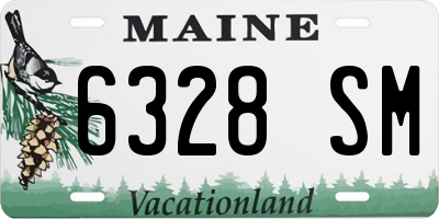 ME license plate 6328SM