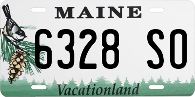 ME license plate 6328SO