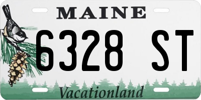 ME license plate 6328ST