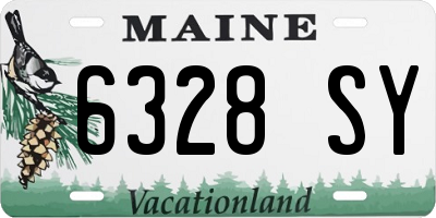 ME license plate 6328SY