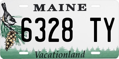 ME license plate 6328TY