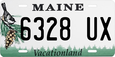 ME license plate 6328UX