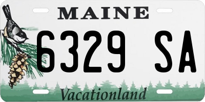 ME license plate 6329SA