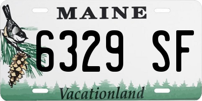 ME license plate 6329SF
