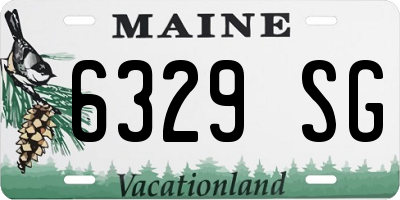 ME license plate 6329SG