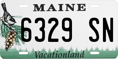 ME license plate 6329SN