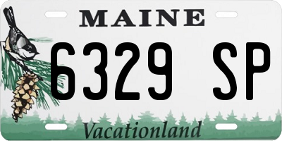 ME license plate 6329SP