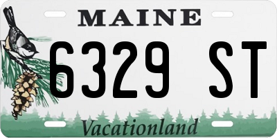 ME license plate 6329ST