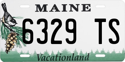 ME license plate 6329TS