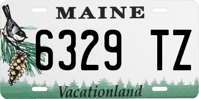 ME license plate 6329TZ