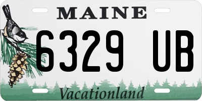 ME license plate 6329UB