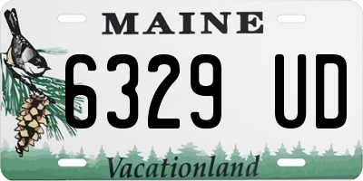 ME license plate 6329UD