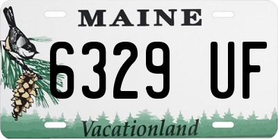 ME license plate 6329UF
