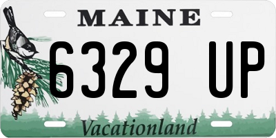 ME license plate 6329UP