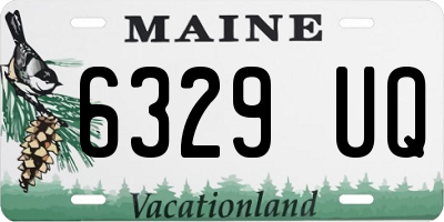 ME license plate 6329UQ