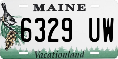 ME license plate 6329UW