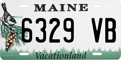 ME license plate 6329VB
