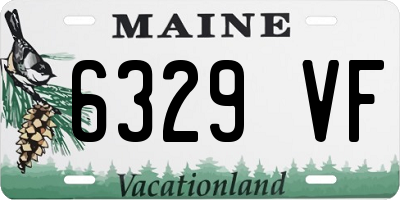 ME license plate 6329VF