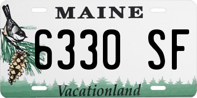 ME license plate 6330SF