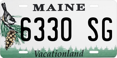 ME license plate 6330SG