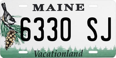 ME license plate 6330SJ