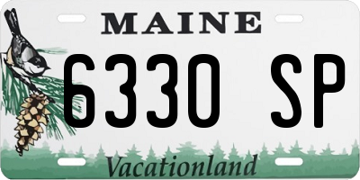 ME license plate 6330SP