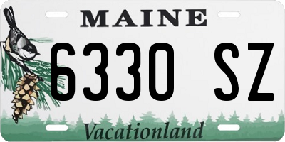 ME license plate 6330SZ