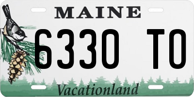 ME license plate 6330TO