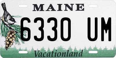 ME license plate 6330UM