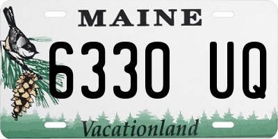 ME license plate 6330UQ