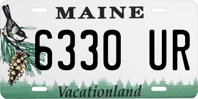 ME license plate 6330UR