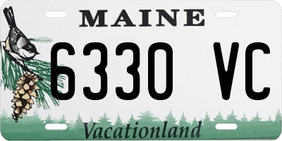 ME license plate 6330VC