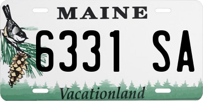 ME license plate 6331SA