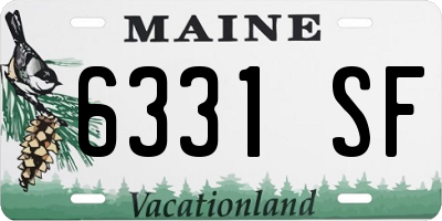 ME license plate 6331SF