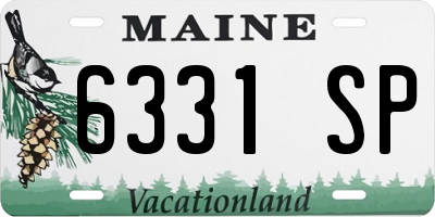 ME license plate 6331SP