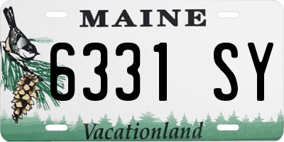 ME license plate 6331SY