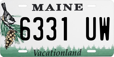 ME license plate 6331UW