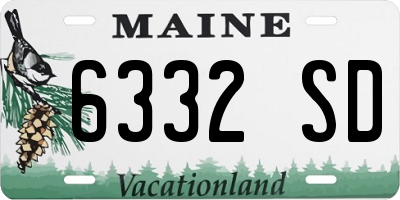 ME license plate 6332SD
