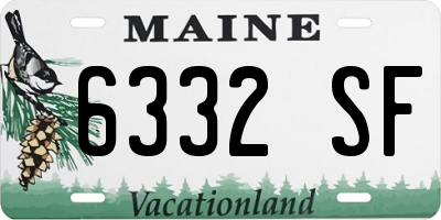 ME license plate 6332SF