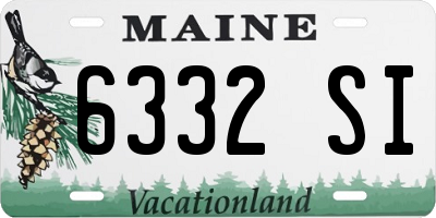 ME license plate 6332SI