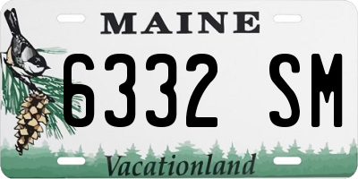 ME license plate 6332SM