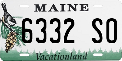 ME license plate 6332SO