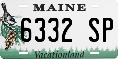 ME license plate 6332SP