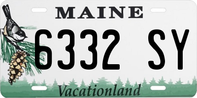 ME license plate 6332SY